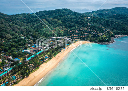 Aerial view of Kata and Kata Noi beach in Phuket province, in Thailand Aerial view of Kata and Kata Noi beach in Phuket province, in Thailand 85646225