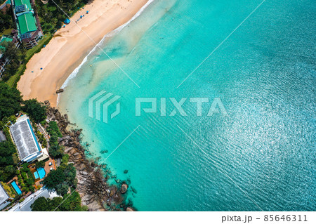 Aerial view of Kata and Kata Noi beach in Phuket province, in Thailand 85646311