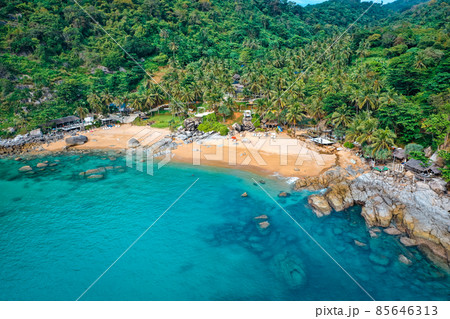 Nui Beach Black Rock viewpoint in Phuket, Thailand 85646313