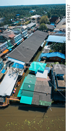 Damnoen Floating Market during covid in Ratchaburi province, Thailand 85646317