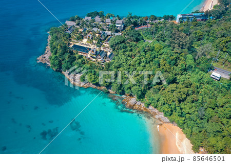 Aerial view of Laem Singh beach in Phuket, Thailand Aerial view of Laem Singh beach in Phuket, Thailand 85646501