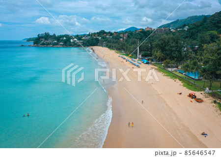 Aerial view of Kata and Kata Noi beach in Phuket province, in Thailand 85646547