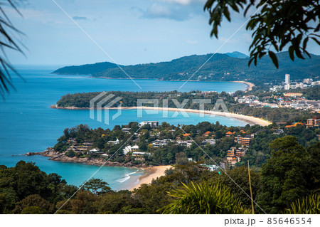 Aerial view of Kata and Kata Noi beach in Phuket province, in Thailand Aerial view of Kata and Kata Noi beach in Phuket province, in Thailand 85646554