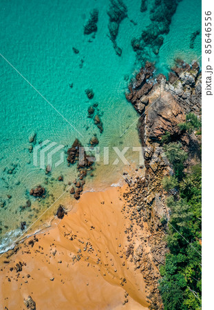 Nai thon beach and the wooden stairs in Phuket, Thailand 85646556