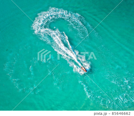Aerial view of Jetski ride in Phuket, Thailand 85646662