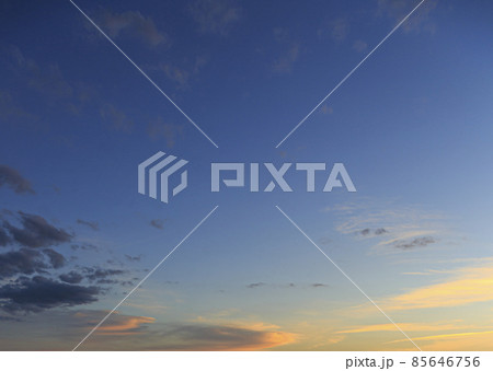 Dramatic colorful sky with afterglow and illuminated clouds Dramatic colorful sky with afterglow and illuminated clouds 85646756