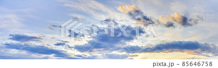 Dramatic colorful sky with afterglow and illuminated clouds Dramatic colorful sky with afterglow and illuminated clouds 85646758