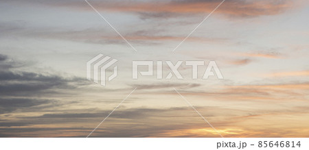 Dramatic colorful sky with afterglow and illuminated clouds 85646814