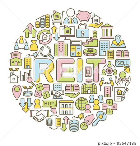REIT（不動産投資信託）　丸型のロゴ 85647138