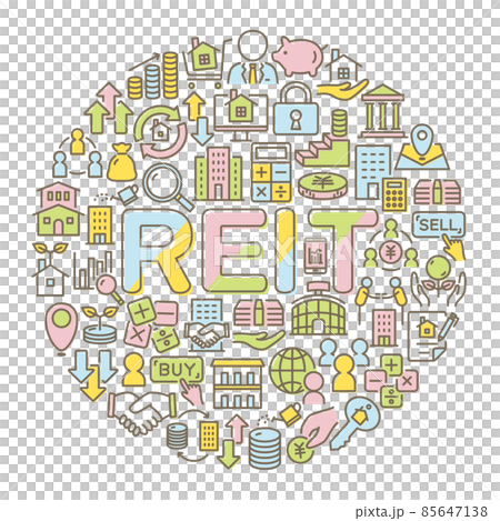REIT（不動産投資信託）　丸型のロゴ 85647138