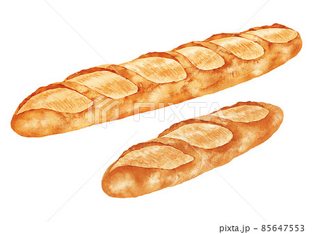 French Bread Baguette And Batard Stock Illustration