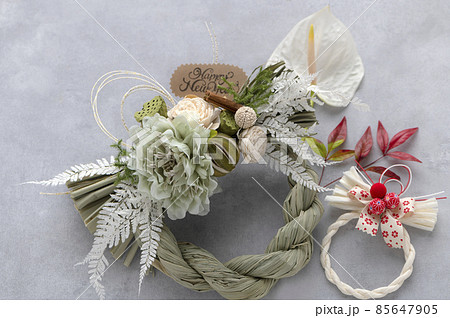 正月飾り しめ縄リース 正月飾り しめ縄リース 85647905