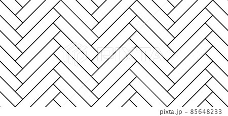 White herringbone parquet floor seamless pattern with diagonal panels 85648233