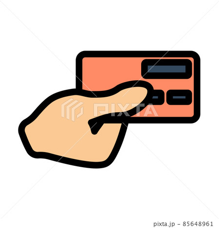 Hand Holding Credit Card Icon Hand Holding Credit Card Icon 85648961