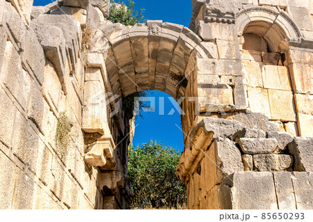 ruins of an antique theater in Myra (now Demre, Turkey) 85650293