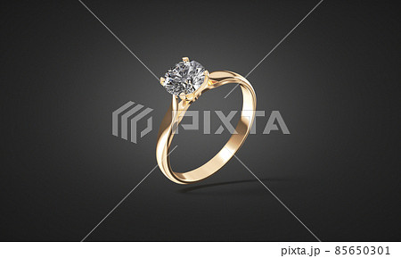Blank gold ring with diamond mock up, dark background Blank gold ring with diamond mock up, dark background 85650301