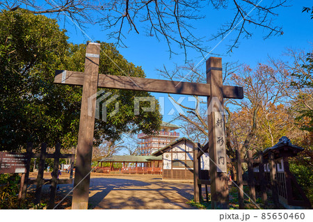 神奈川県川崎市 生田緑地 枡形山の枡形門 85650460
