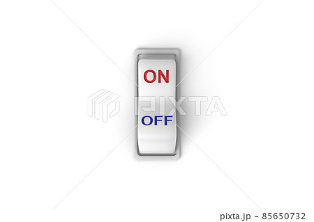 ON状態のスイッチの3Dイラスト ON状態のスイッチの3Dイラスト 85650732