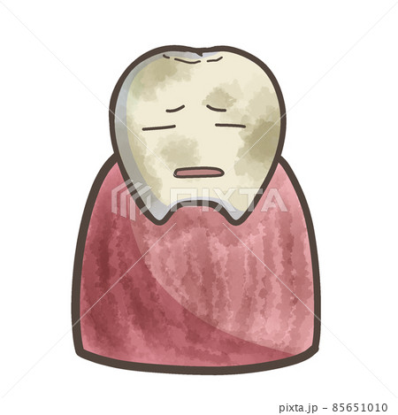 汚れた歯と汚れた歯茎 汚い歯 顔あり 汚れた歯と汚れた歯茎 汚い歯 顔あり 85651010