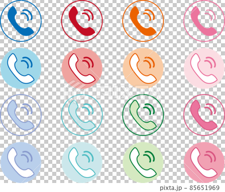 電話アイコン　セット2 85651969