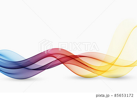 Abstract background with smooth color wave. Multicolored wavy lines 85653172