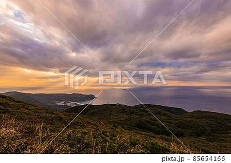 【風景】夕景　神津島　天上山 85654166