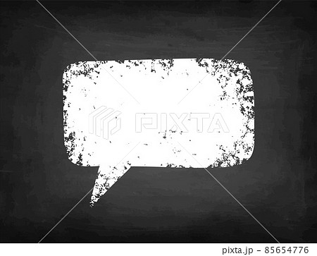 Speech bubble chalk sketch. 85654776