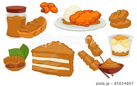 Peanut butter cookies and cakes, desserts sweets 85654807