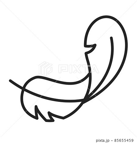 Feather icon vector isolated. Symbol of softness 85655459