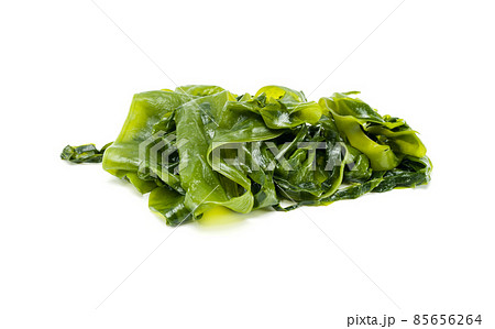 Fresh seaweed wakame isolated on white background. Copy space. Japanese food 85656264