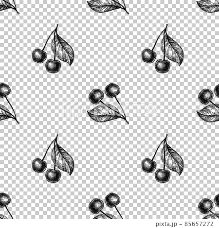 Cherry seamless pattern. - Stock Illustration [85657272] - PIXTA