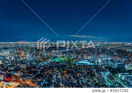 【夜景】東京・神奈川近郊の街並みの夜景　パノラマ　HDR 85657282
