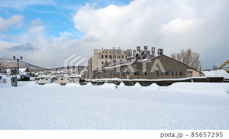 小樽　冬の北運河 85657295