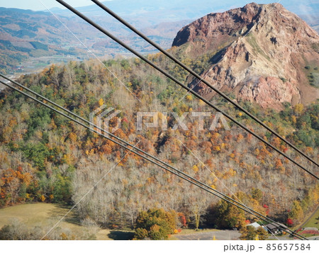 ロープウェイから見た昭和新山 85657584