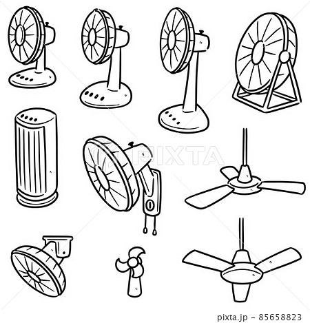 vector set of fan 85658823