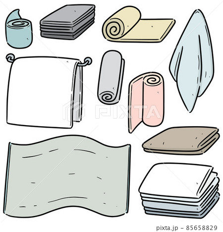 Vector set of towels Vector set of towels 85658829