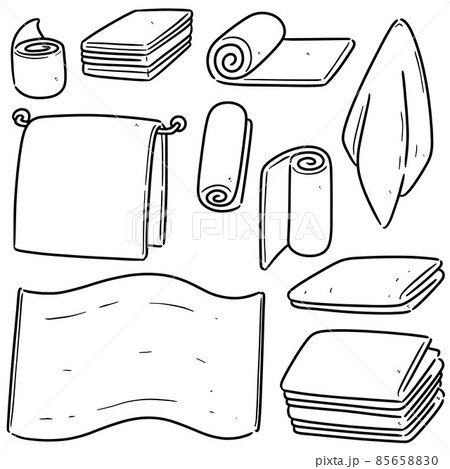 Vector set of towels Vector set of towels 85658830