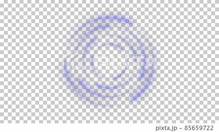 CGサークル　複数の光る光点と円形になびく光跡 85659722