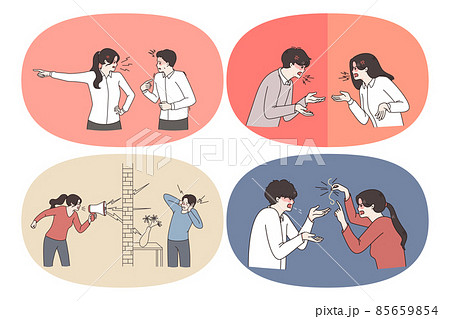 Conflicts in couple Relations concept 85659854