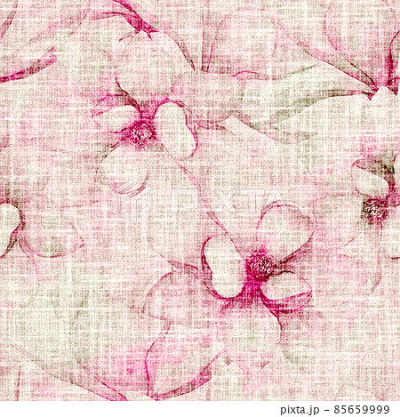 Watercolor beautiful magnolia flowers seamless pattern linen background. Watercolor beautiful magnolia flowers seamless pattern linen background. 85659999