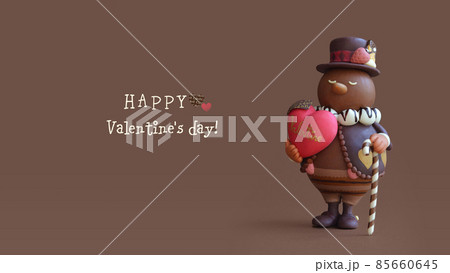チョコレート紳士のバレンタイン　クレイアート 85660645