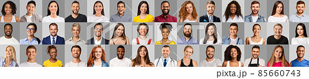 Successful Millennials. Photo Collage Of Happy Multi Ethnic People Smiling At Camera Successful Millennials. Photo Collage Of Happy Multi Ethnic People Smiling At Camera 85660743