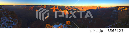Panorama from the Grand Canyon south side in winter 85661234
