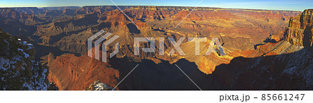 Panorama from the Grand Canyon south side in winter Panorama from the Grand Canyon south side in winter 85661247