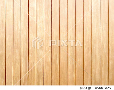 繊細な木目のある白木色の縦目の板が並ぶ板壁の背景画像 85661825