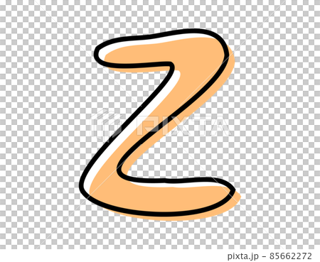 手寫字母矢量插圖大寫字母 Z 85662272