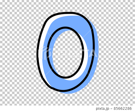 手寫字母矢量插圖大寫字母 O 85662286