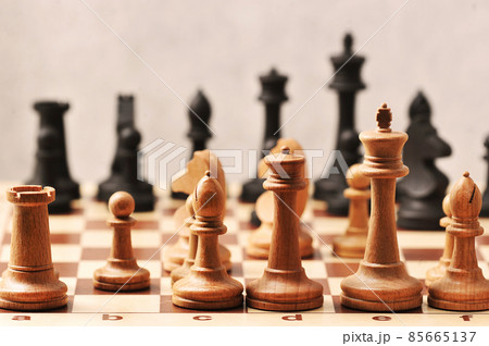 chess on a chessboard chess on a chessboard 85665137
