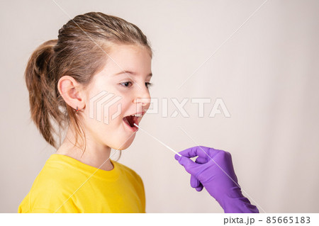 Rapid lateral flow coronavirus, COVID-19 test. Doctor Carrying Out Rapid Lateral Flow Test 85665183