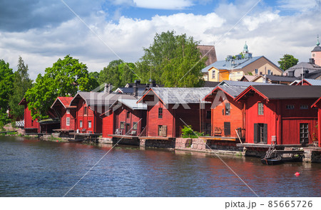 Summer landscape of Porvoo old town, Finland 85665726
